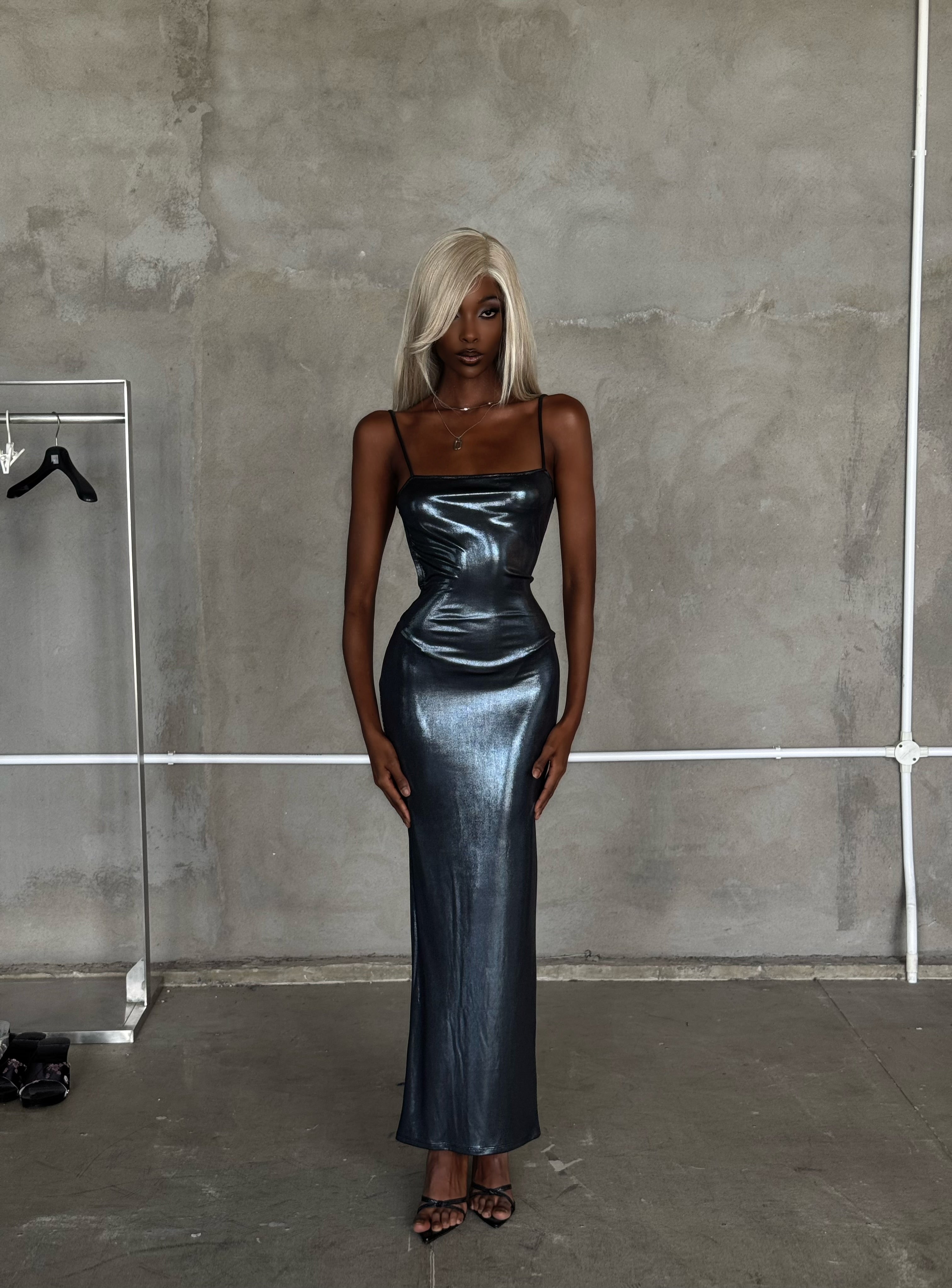 Miroir Bleu Nuit Dress
